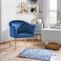 Wayfair blue velvet online chair